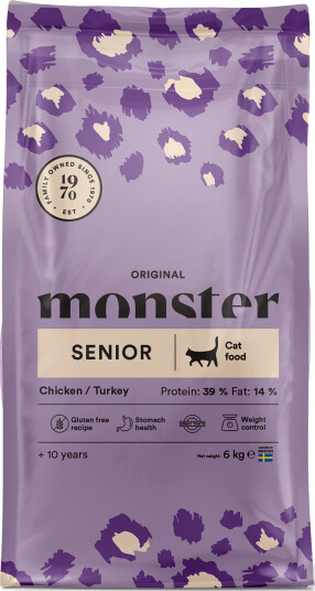 Monster Cat Original Senior Tørrfôr med Kylling og Kalkun 6 kg