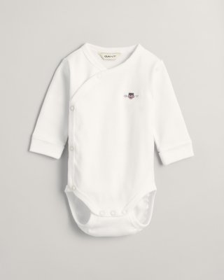 Baby body med logo WHITE 80 Baby body med logo WHITE 80