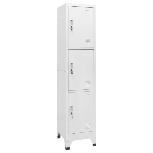 vidaXL Garderobeskap med 3 rom 38x45x180 cm