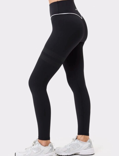 STRONGER Signature Piping Leggings   Black   XS