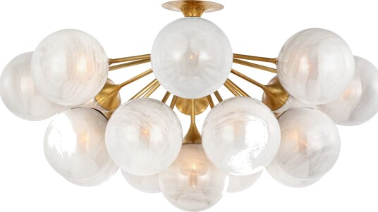 Cristol 43" Flush Mount Hand Rubbed Antique Brass