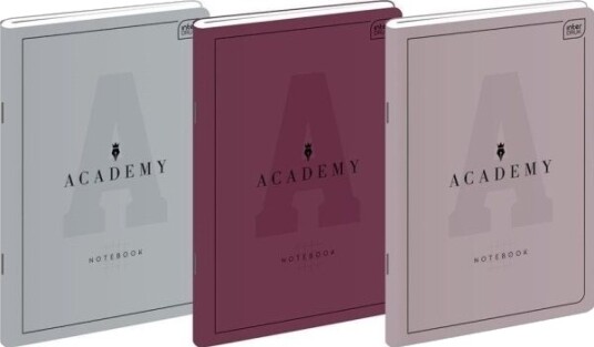 Notatbok A4/60K Rutet Academy 5 Stk
