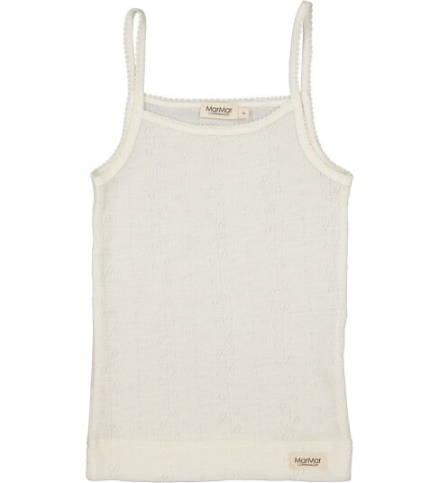 MarMar Undertrøye Ull Pointelle Natural MarMar 3 år 98 Undertrøye Beige Hvit