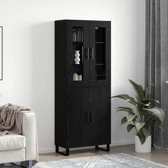  Høyskap Svart eik 69.5 x 34 x 90 cm Konstruert tre