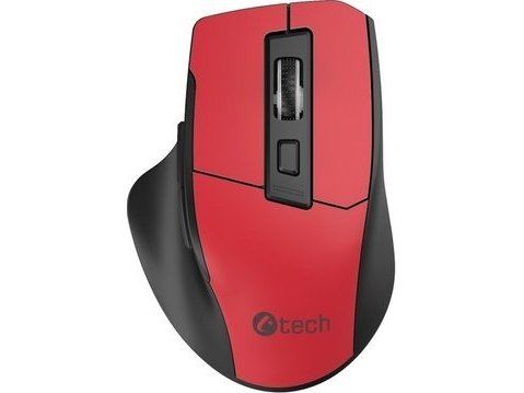 C-Tech Ergo Wlm-05/Ergonomisk/Optisk/Trådløs Usb/Rød