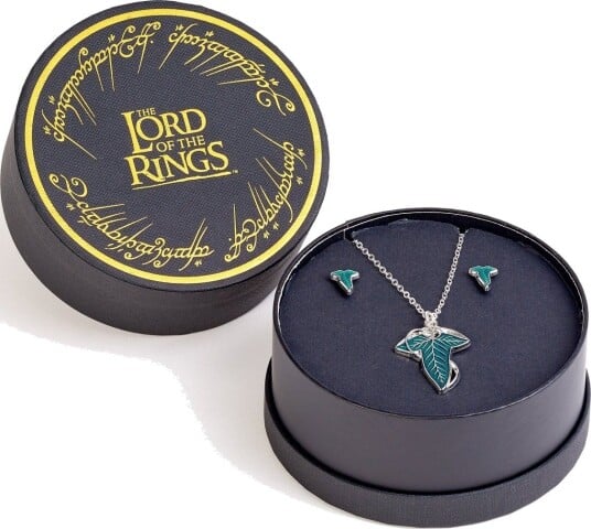 Ringenes Herre Leaf of Lorien Smykke og Øredobber Gavesett