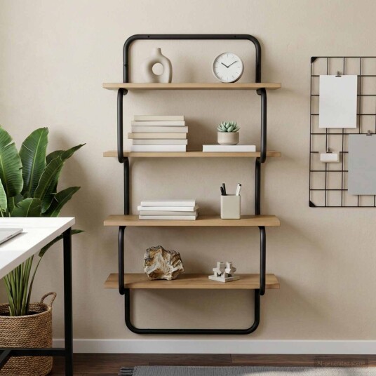 vidaXL 4 nivå vegghylle Artisan eik 40 x 24,5 x 104 cm Konstruert tre