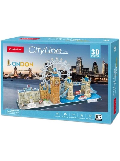 Cubic Fun City Line London 3 D 107 pcs 3D Puslespill