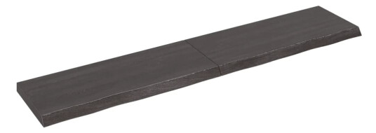 vidaXL Vegghylle m?rkegr? 200x40x6 cm behandlet heltre eik