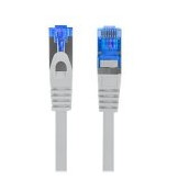 Lanberg - Koblingskabel - RJ-45 (hann) til RJ-45 (hann) - 25 cm - 6 mm - S/FTP - CAT 6a - med støvel, halogenfri, uten hindringer, up to 10 Gbps data transfer rate - gray RAL7035