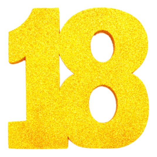 Globos Europe Borddekorasjon Tall Gull - Tallet 18