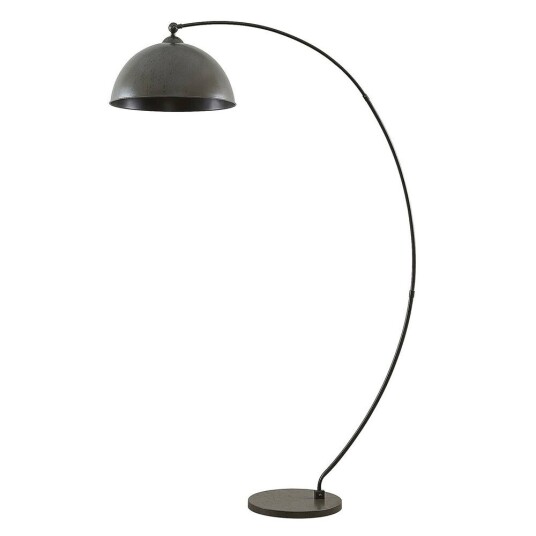 Lindby Jonera buegulvlampe, stål, mørkegrå