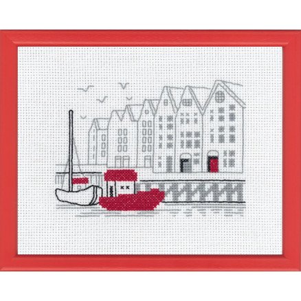 Permin Broderisett Aida Bergen 14x18cm