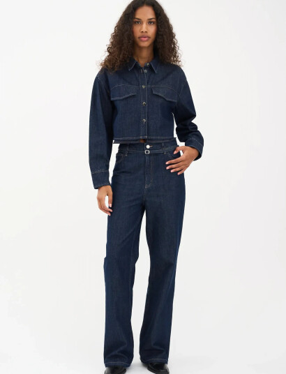 IVY Copenhagen Ivy-Brooke Belted Jeans Wash Manhat - Navy - 29