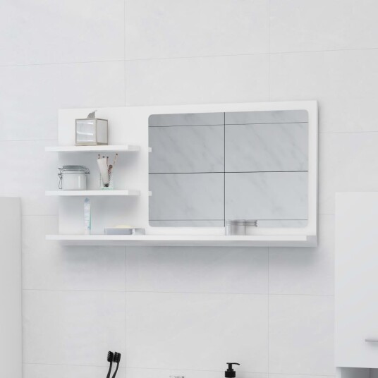 vidaXL Baderomsspeil hvit 90x10,5x45 cm sponplate