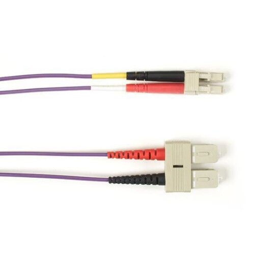 BLACK BOX OM4 MM FO PATCH CABLE DUPLX, PLENUM, VIOLET, SCLC