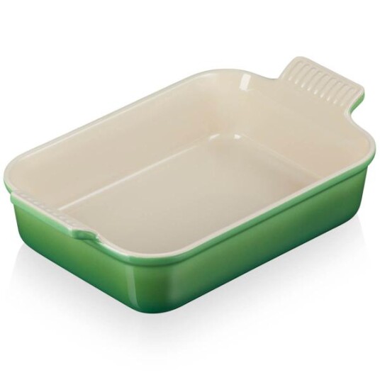 Le Creuset  Heritage rektangulært fat 26x19 cm bamboo green