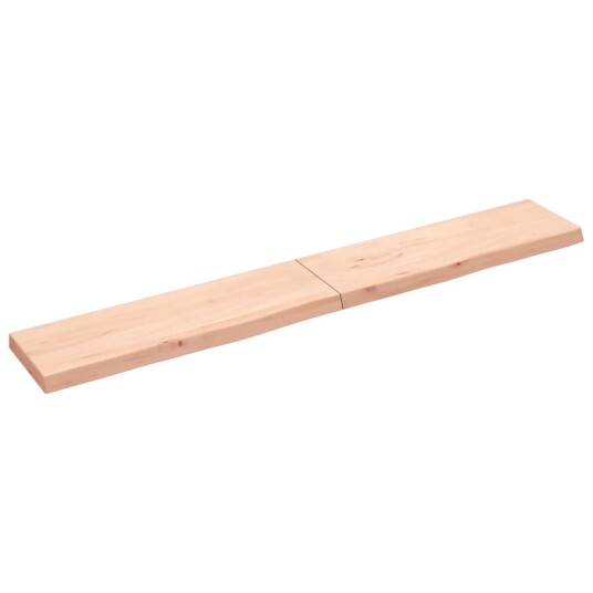 vidaXL Vegghylle 200x30x6 cm ubehandlet heltre eik
