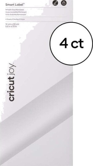 Cricut Joy Smart Label - Håndverksmateriale - 14 X 33 Cm - 4 Ark - Hvit - Permanent - Vinyl Cricut Joy Smart Label - Håndverksmateriale - 14 X 33 Cm - 4 Ark - Hvit - Permanent - Vinyl