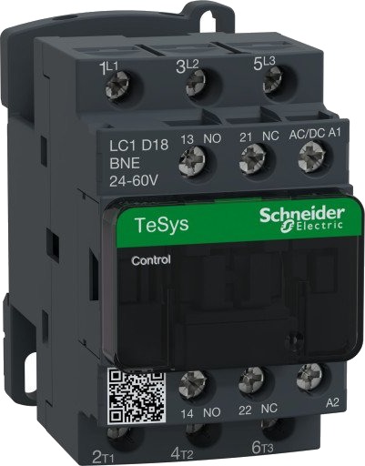 Schneider Electric LC1D18BNE Kontaktor 18A 24 60V AC DC Elfordeling & strømforsyning