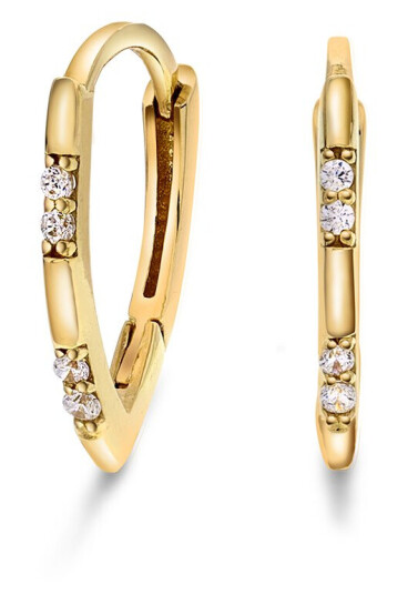 Pan Jewelry, Øreringer i 585 gult gull med zirkonia Pan Jewelry, Øreringer i 585 gult gull med zirkonia