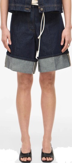 ROUGE EDIT Roumartine Rw Denim Shorts   Navy   34
