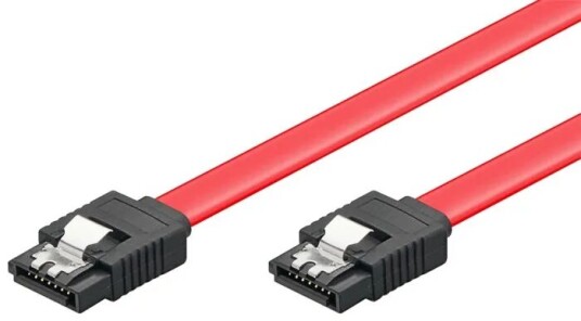 Goobay SATA III 6 Gb/s-kabel 0,5 m med lås Hankjønn/Hankjønn Gult