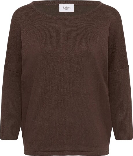 Saint Tropez A2561 Milasz R Neck Pullover Brown M