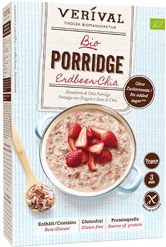 Verival Grøt - Jordbær-Chia Øko - 350 g Verival Grøt - Jordbær-Chia Øko - 350 g