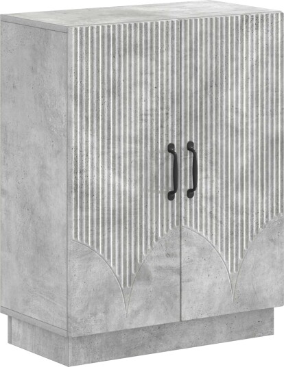 vidaXL Baderom Oppbevaringsskap HOORN Betonggrå 59,5 x 31 x 77 cm