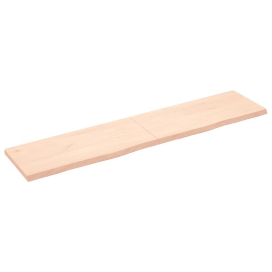 vidaXL Vegghylle 180x40x4 cm ubehandlet heltre eik