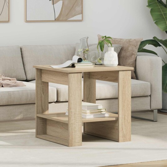 vidaXL Kaffebord Sonoma eik 51 x 50 x 50 cm Konstruert tre vidaXL Kaffebord Sonoma eik 51 x 50 x 50 cm Konstruert tre