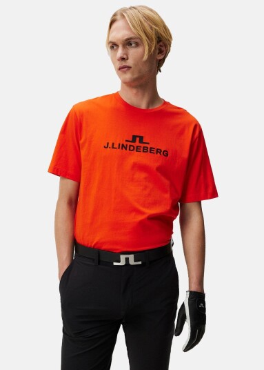 J.lindeberg Alpha T-Shirt Tangerine Tango Xl T-Shirts