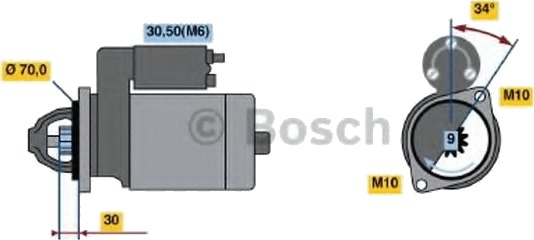 BOSCH 0 986 020 350 Starter BOSCH 0 986 020 350 Starter