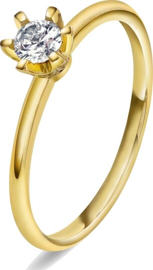 Vida By Pan Jewelry Vida ring i gull med dia 0,25 ct TWSI størrelse Vida ring i gull med dia 0,25 ct TWSI 62