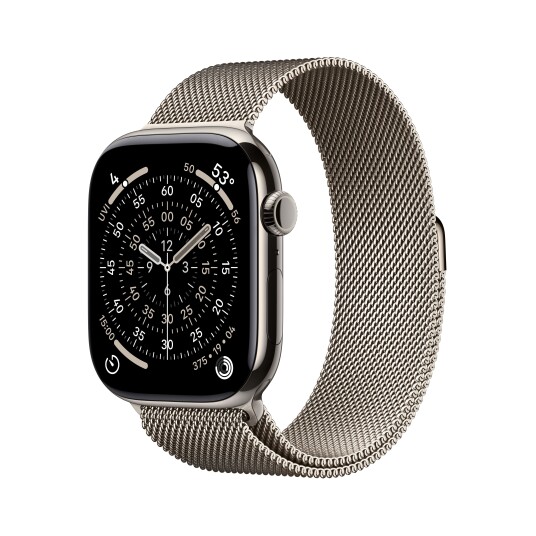 Apple Watch Series 11 GPS + Cellular 46mm Natural Titanium Case with Natural Milanese Loop   S/M