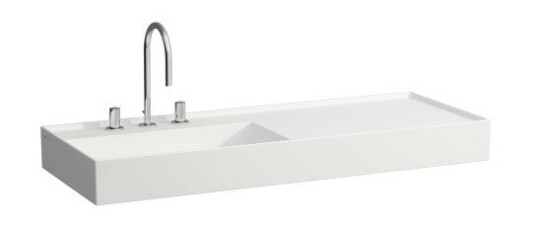 Kartell Laufen servant, 120x46 cm, venstre, matt hvit