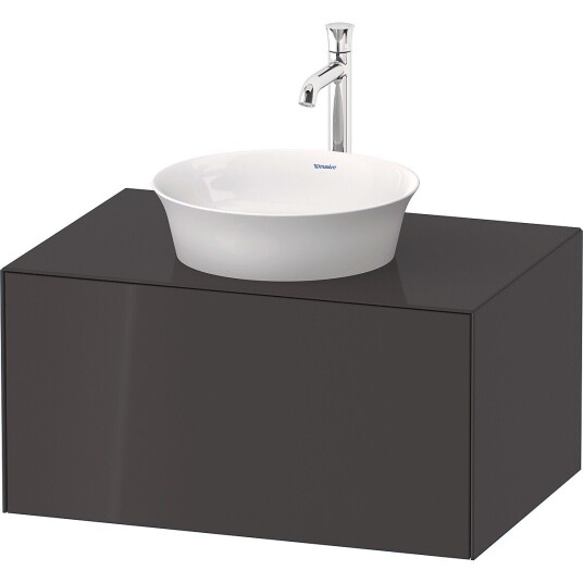 Duravit White Tulip Servantskap 1 skuff 80x55x40,8 cm Grafitt Høyglans