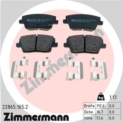 Bremseklosser ZIMMERMANN 22865.165.2