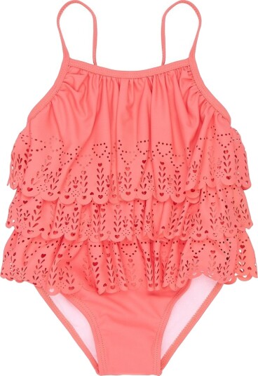 Mikk line Swim Suit Uv Frill Coral 98/104CM