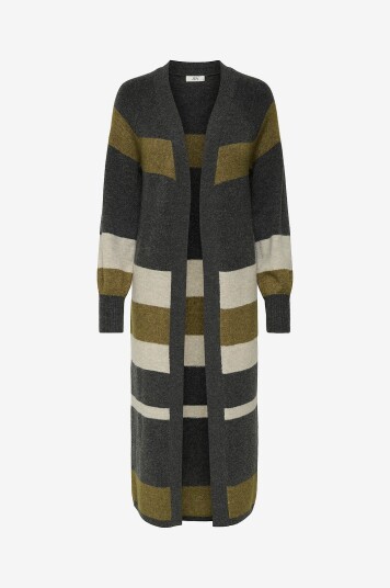JDY Kardigan jdyRue L/S Long Knt Grå