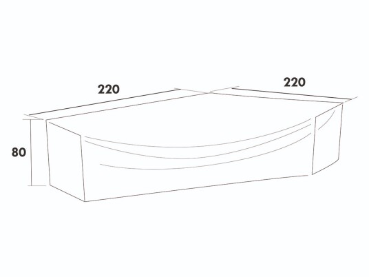 Hillerstorp Møbelbeskyttelse Til hjørnesofaer 220-220 cm H80cm Grå