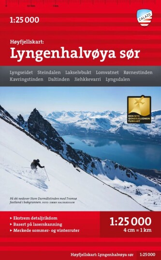 Høyfjellskart Lyngenhalvøya Sør