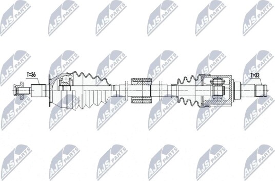 Nty Drivaksel NTY NPW VW 234