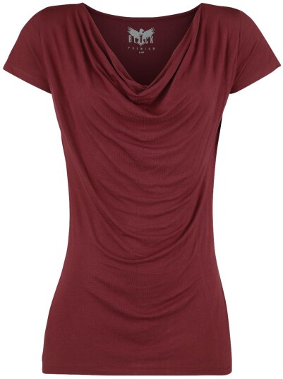 Black Premium by EMP T-skjorte Emma S til 3XL Damer burgunder