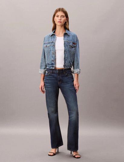 Calvin Klein Jeans Relaxed Bootcut Dark Crescent   Blue   25 x 32