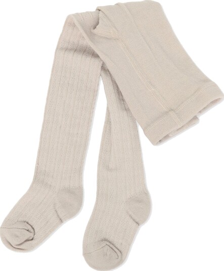 Wheat 2 Pk Wool Lace Tights Karla Beige 50/56