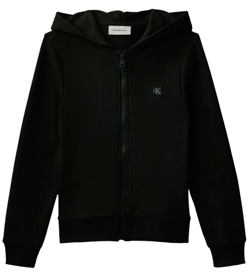 Calvin Klein Mini Badge Zip-Through Black 128 Calvin Klein Mini Badge Zip-Through Black 128