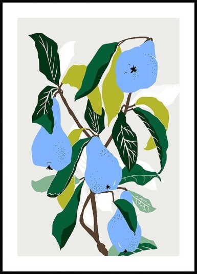 Blue Pears Plakat Plakat / 30x40cm