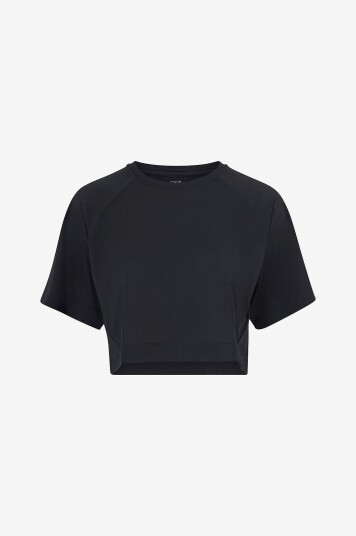 Casall T skjorte Laser Mesh Crop Tee Svart